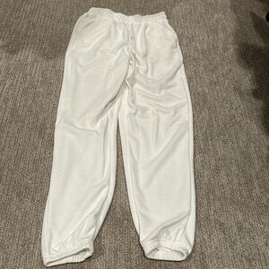 Shein white sweat pants, worn once, size small